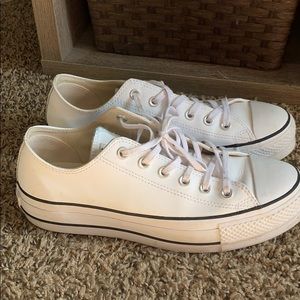 Platform white converse